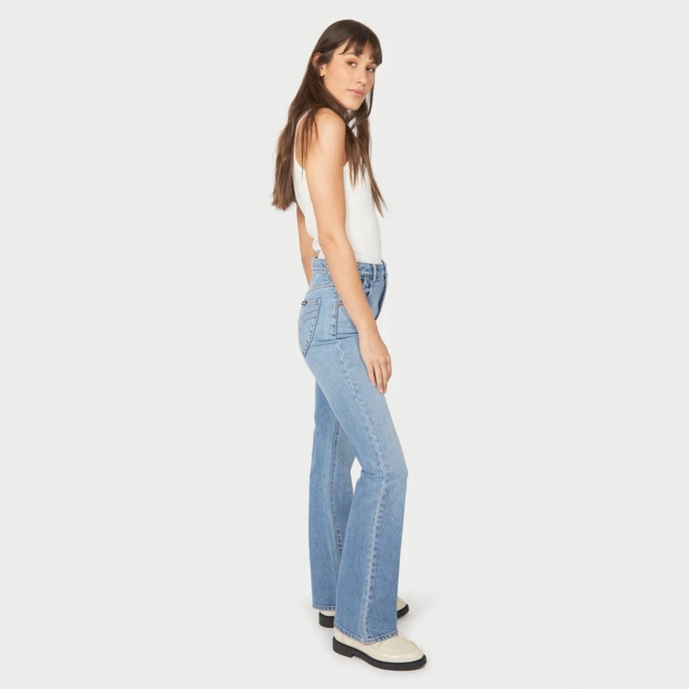 ROLLA’S Dusters High Rise Slim Bootcut Jeans Brad Blue 25 - Picture 3 of 10